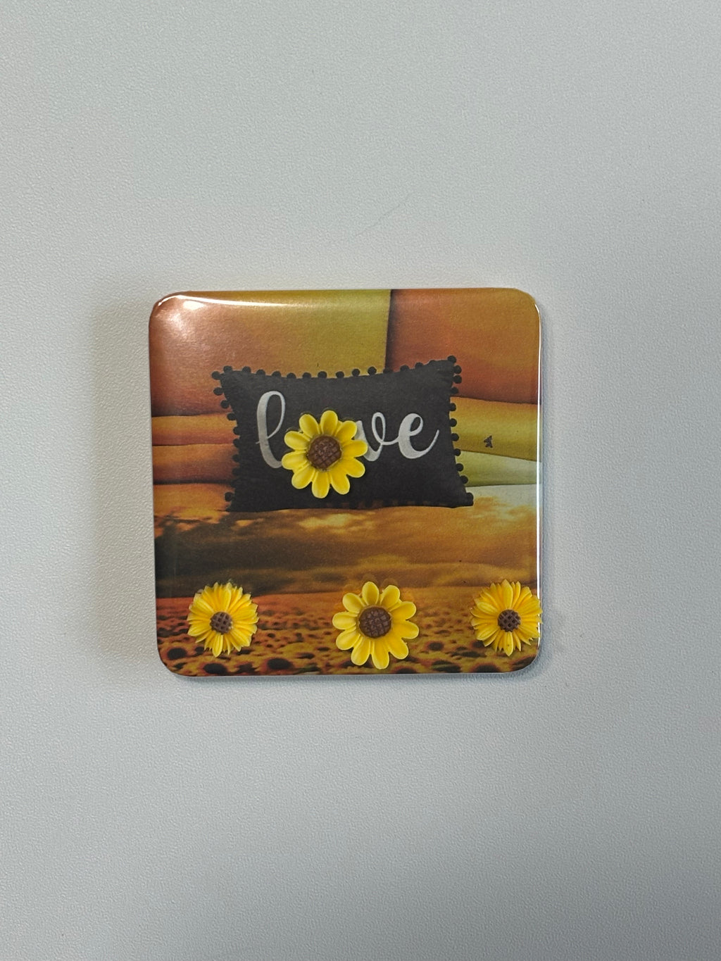 3D Sunflower Magnets Set of 4
