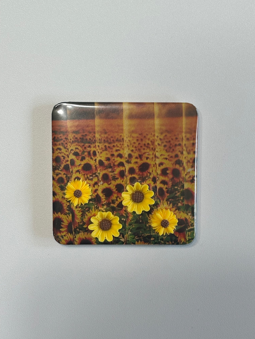 3D Sunflower Magnets Set of 4
