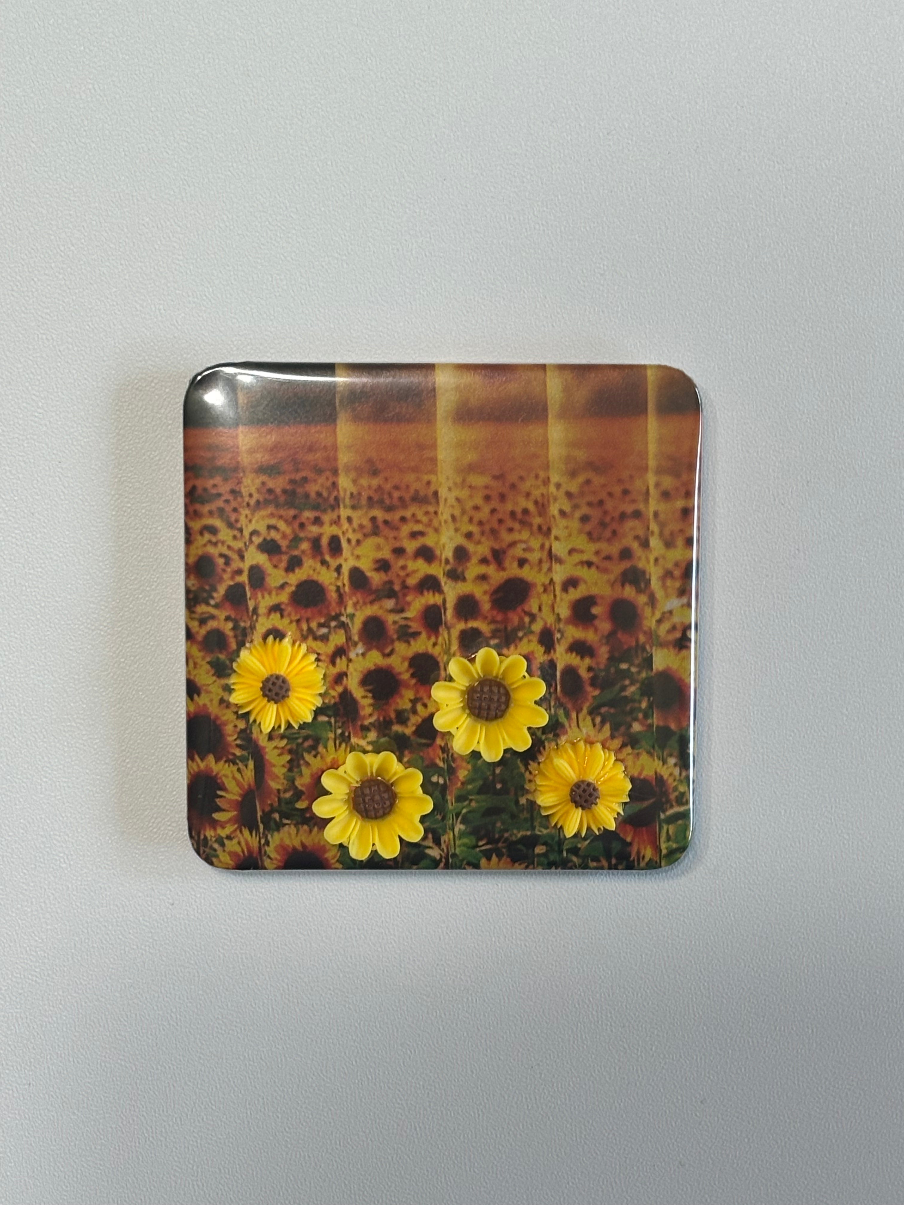 3D Sunflower Magnets Set of 4