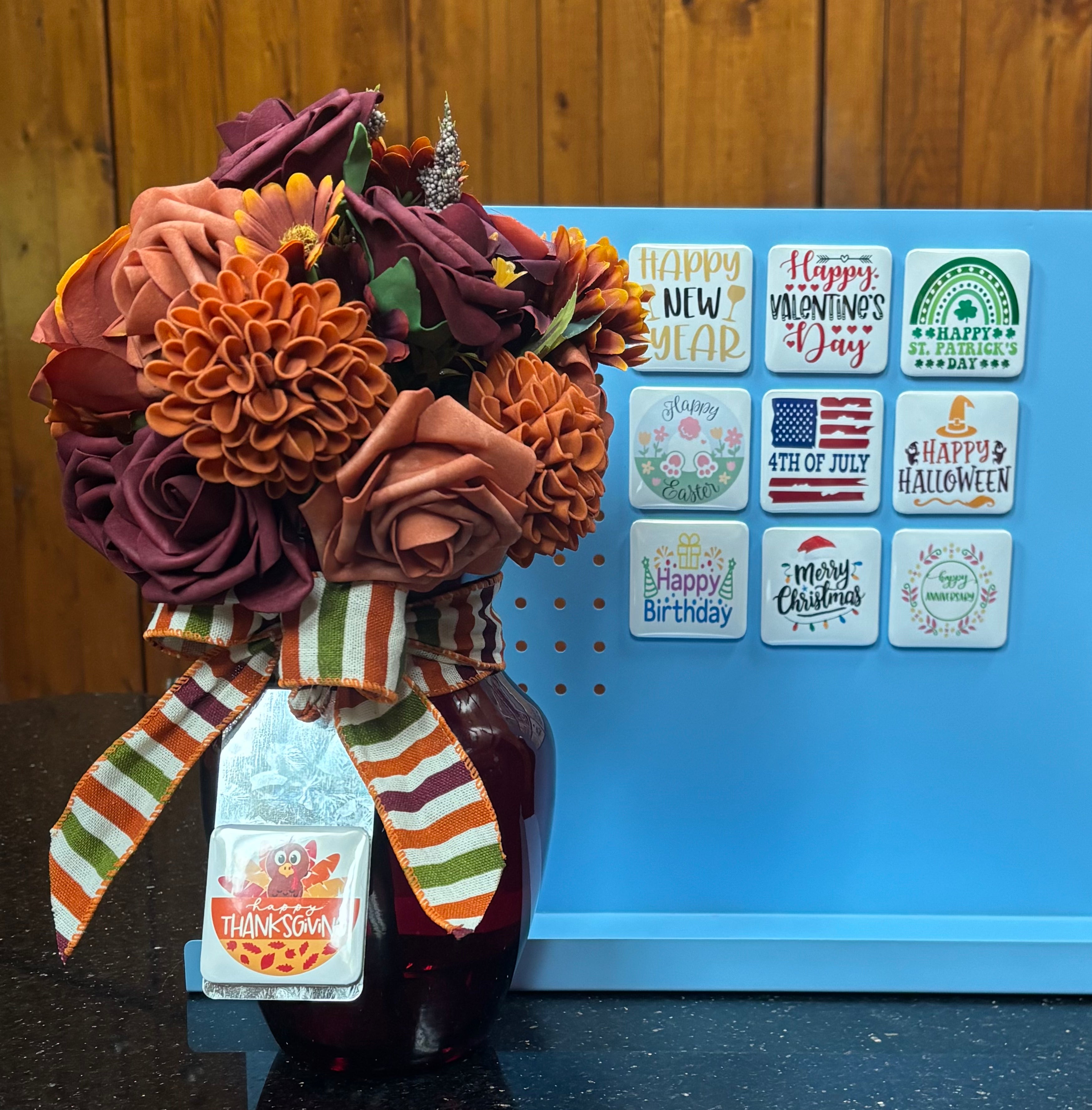 Fall Bouquet and 10 Magnets