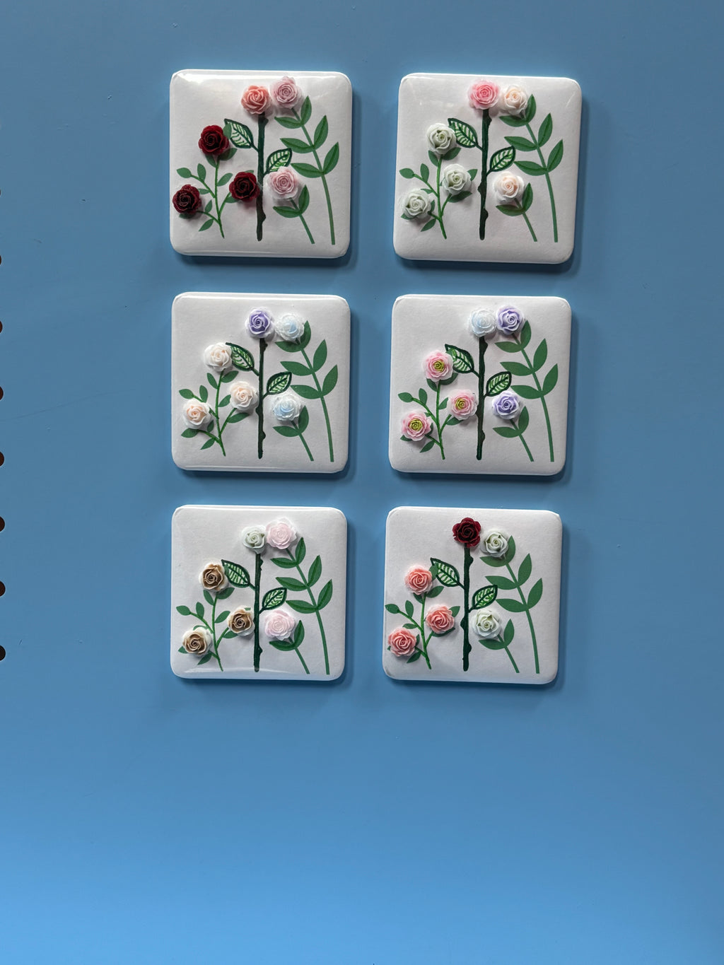 3D Rose Magnets