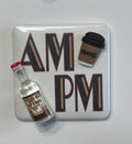 AM PM Magnets Set of 4 (D) ~ Embellished