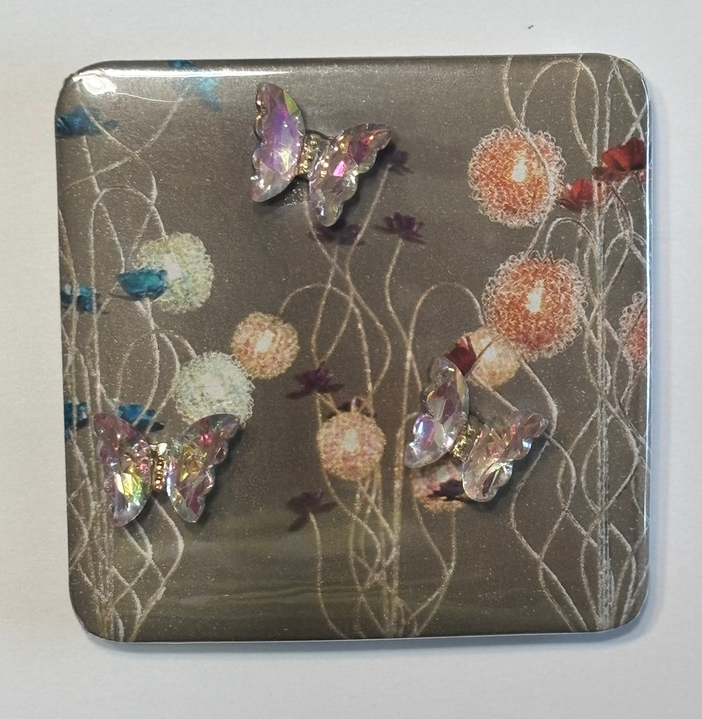 5 Butterfly Charmed Magnets