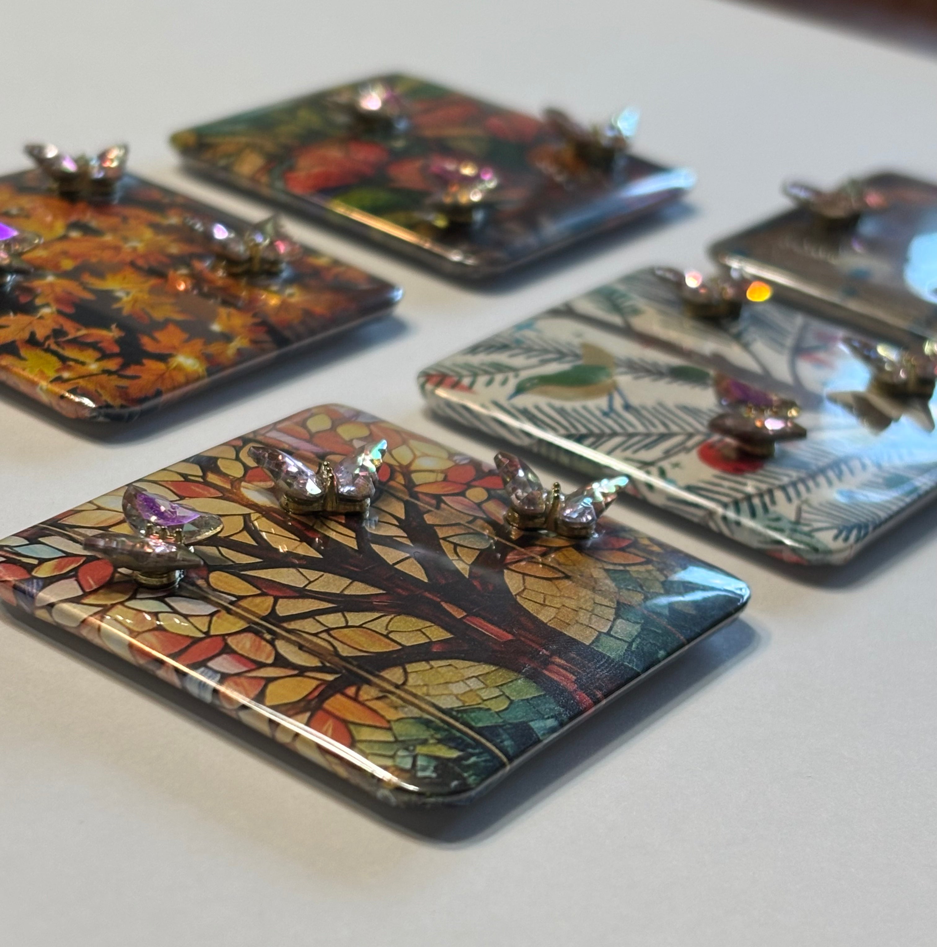5 Butterfly Charmed Magnets